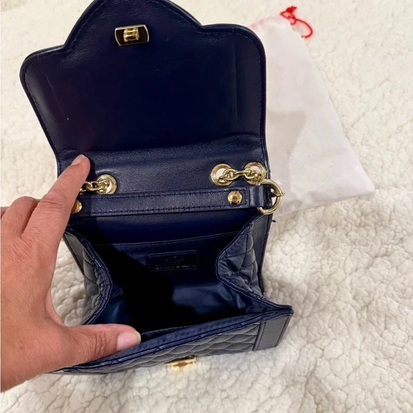 Tua Braccialini Navy Heart Crossbody Bag - Picture 3 of 4